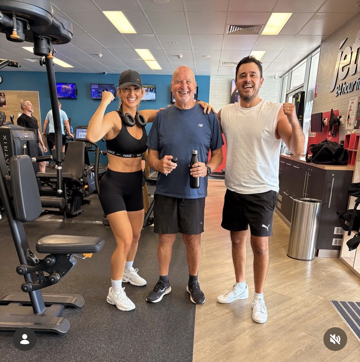 Sonya training clients at the gym